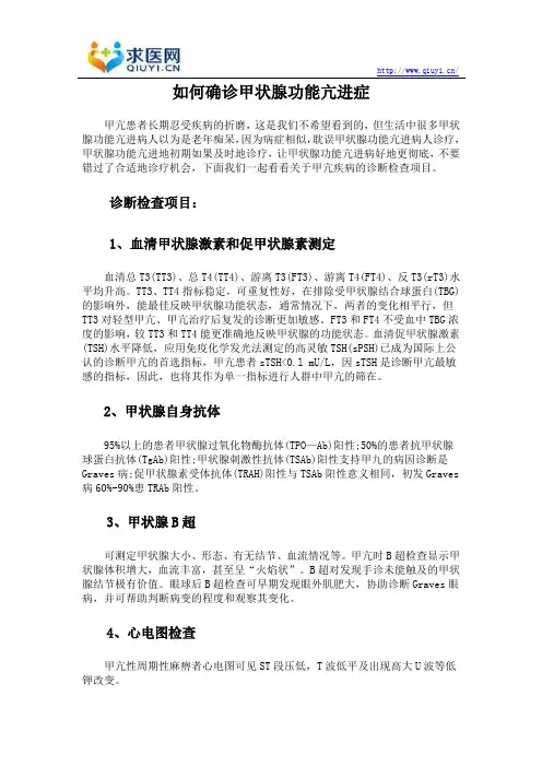 如何确诊甲状腺功能亢进症
