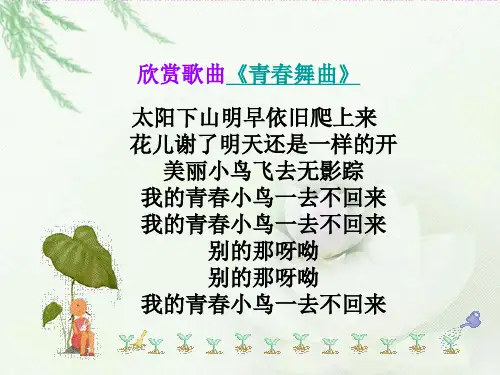 感悟青春 教学课件