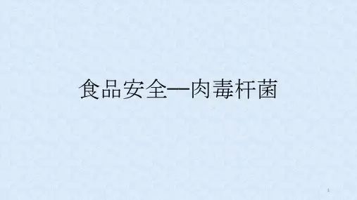 食品安全肉毒梭菌PPT课件