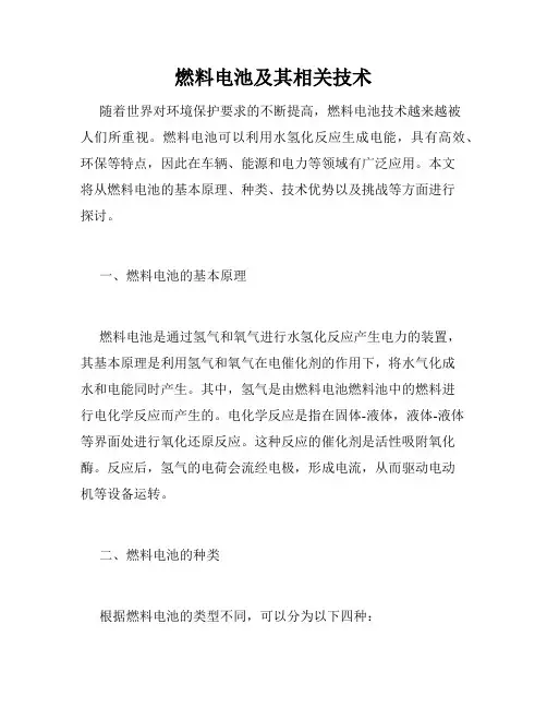 燃料电池及其相关技术