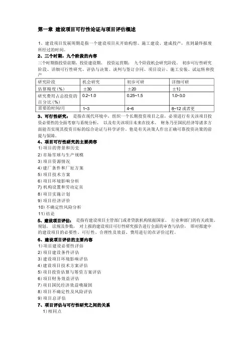 建设项目评估