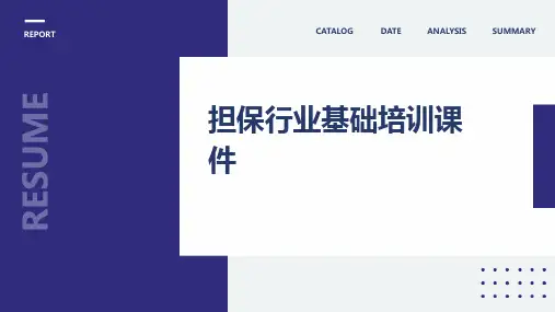 担保行业基础培训课件
