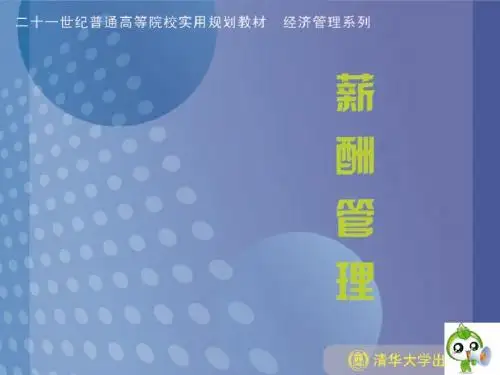 薪酬管理(清华大学出版社)ppt