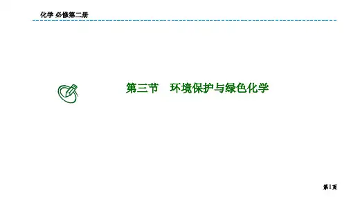 【高中化学】2023-2024学年人教版必修第二册 环境保护与绿色化学 课件