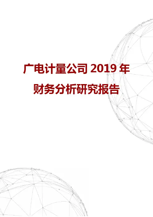 广电计量公司2019年财务分析研究报告