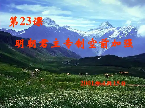 【历史课件】第21课明朝君主专制的空前加强