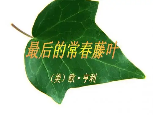 《最后的常春藤叶》课件