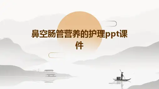 鼻空肠管营养的护理ppt课件