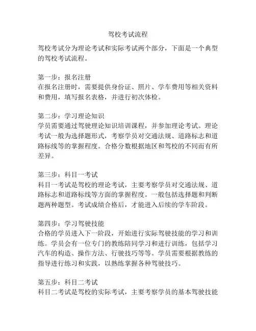 驾校考试流程