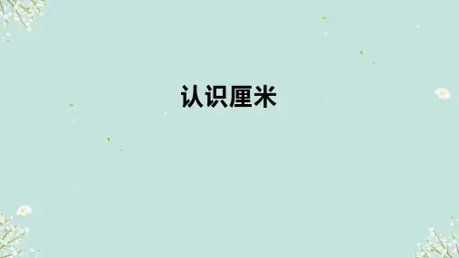 苏教版数学二年级上册认识厘米(课件)
