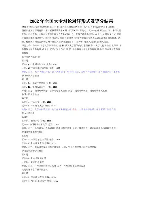 02年全国大专辩论赛