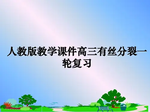 最新人教版教学课件高三有丝分裂一轮复习课件ppt
