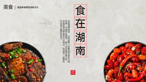 湖南旅游美食家乡介绍PPT