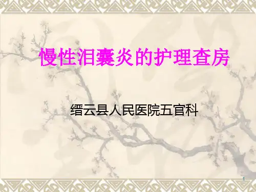 慢性泪囊炎的护理查房PPT课件