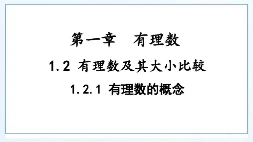 1.2.1有理数的概念课件-2024-2025学年人教版数学七年级上册