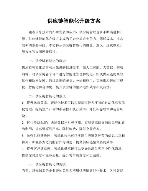 供应链智能化升级方案