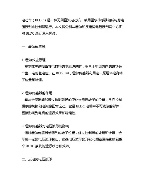 bldc霍尔和反电势电压波形对应