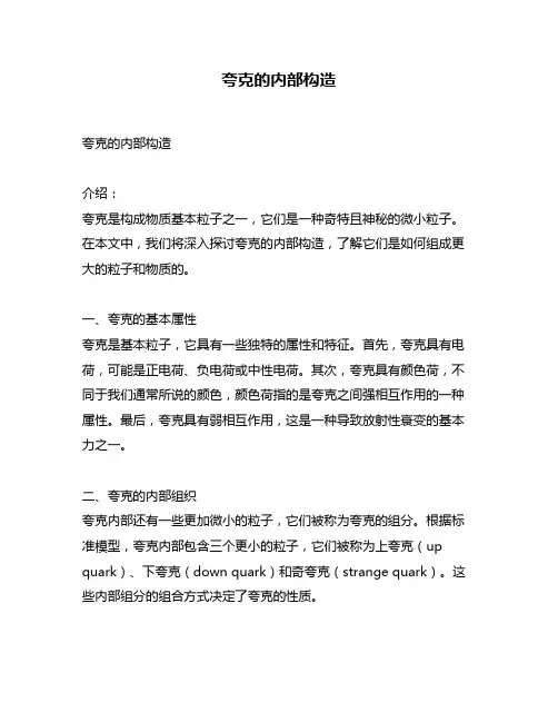 夸克的内部构造