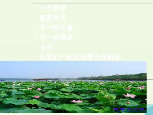 一年级语文下册第4课夏天的夜晚教案全国公开课一等奖百校联赛微课赛课特等奖PPT课件