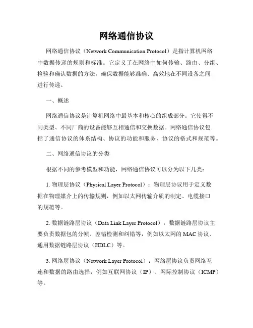 网络通信协议