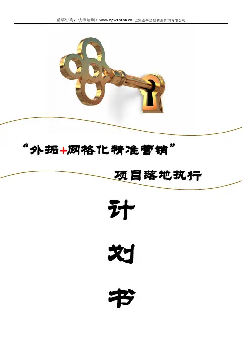 《银行外拓+网格化精准营销》项目计划书
