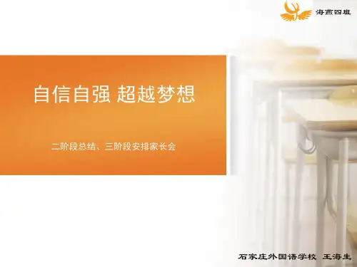初三上学期期中考后家长会 PPT课件