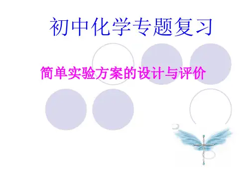 初中化学专题复习--实验方案的设计与评价