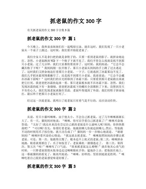 抓老鼠的作文300字