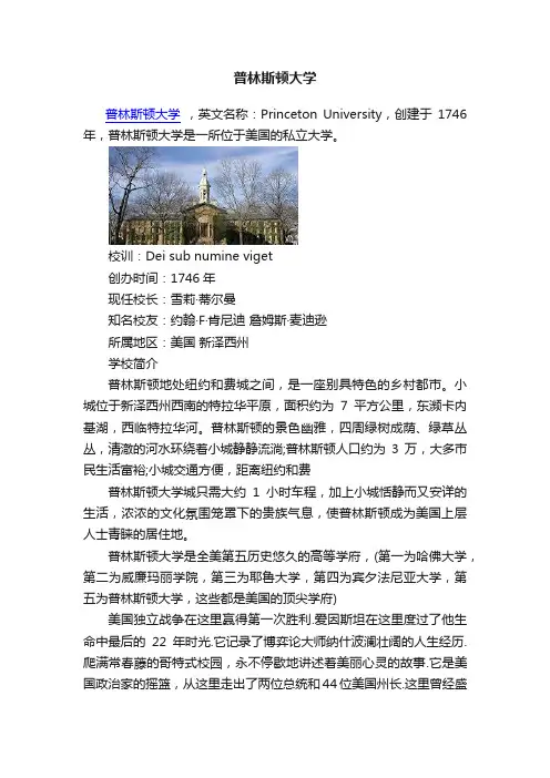 普林斯顿大学