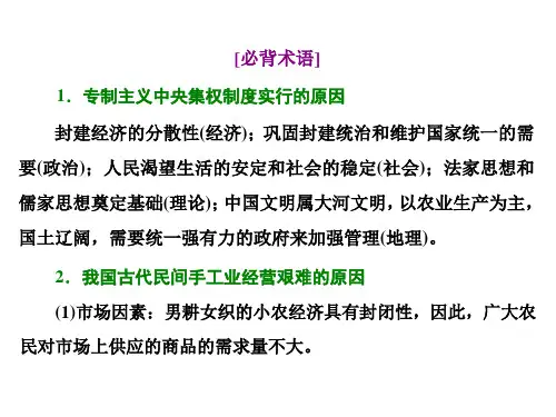高考历史-50个答题术语