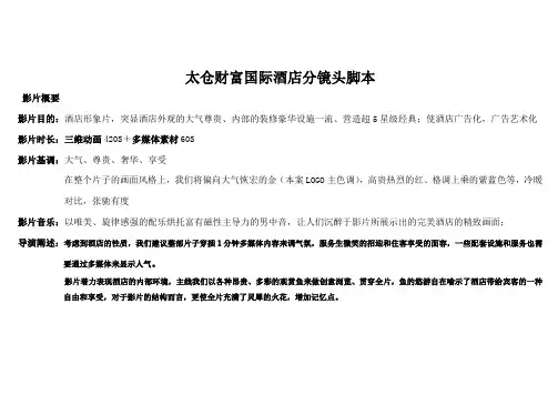 财富国际酒分镜头脚本