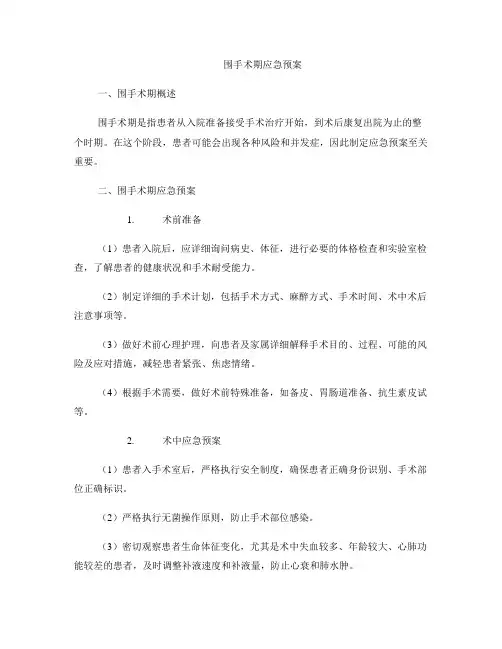 围手术期应急预案