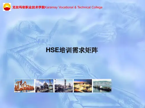 HSE培训需求矩阵