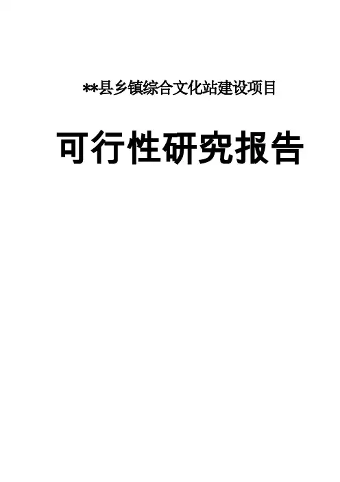 县乡镇综合文化站建设项目可行性研究报告书