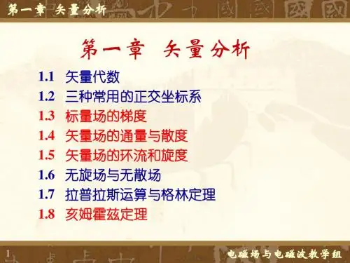 电磁场与电磁波每章小结