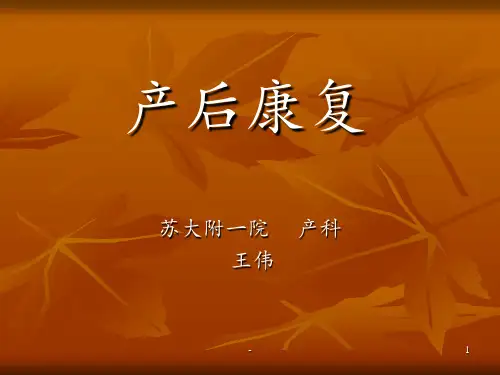 产后康复新PPT课件