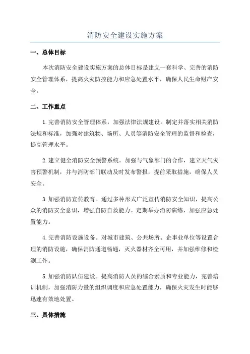 消防安全建设实施方案