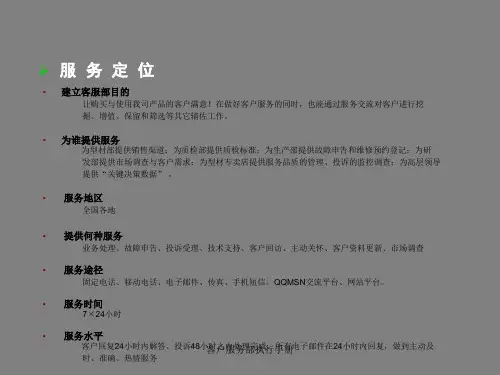 客户服务部执行手册课件