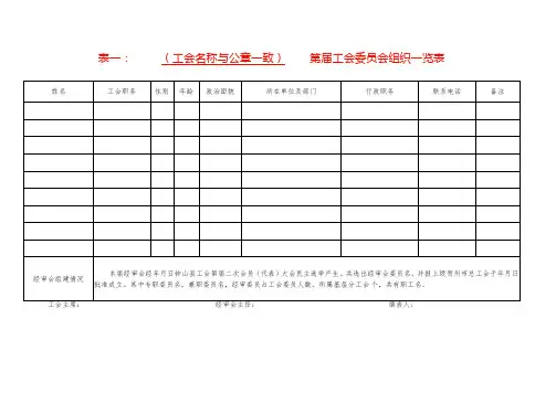 基层工会审计表格模板