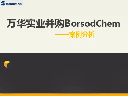 烟台万华并购匈牙利博苏化学公司研究报告