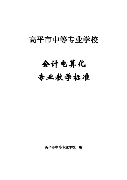 会计电算化标准