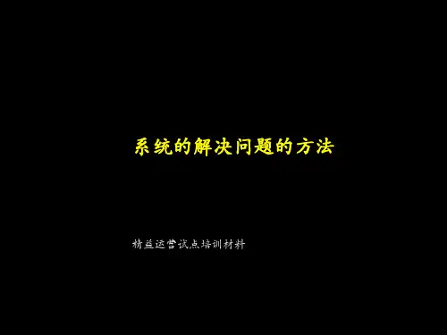 麦肯锡：系统解决方法培训材料