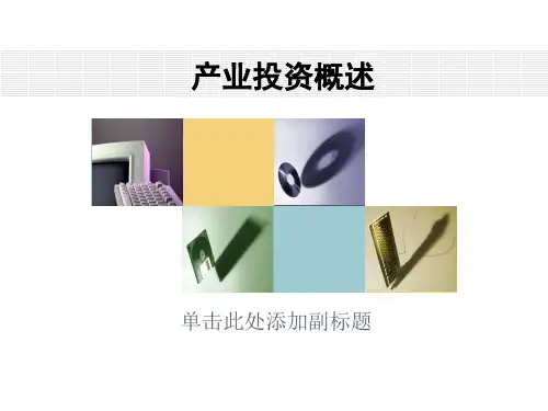 产业投资概述讲解
