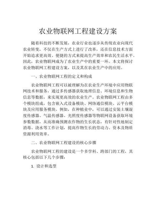 农业物联网工程建设方案