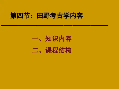 田野考古学内容