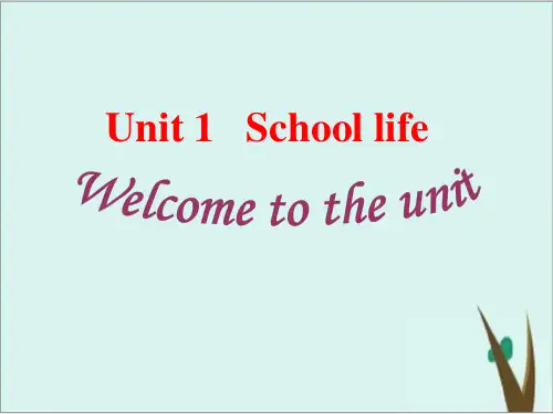 牛津译林版英语必修一Unit 1 School life Reading