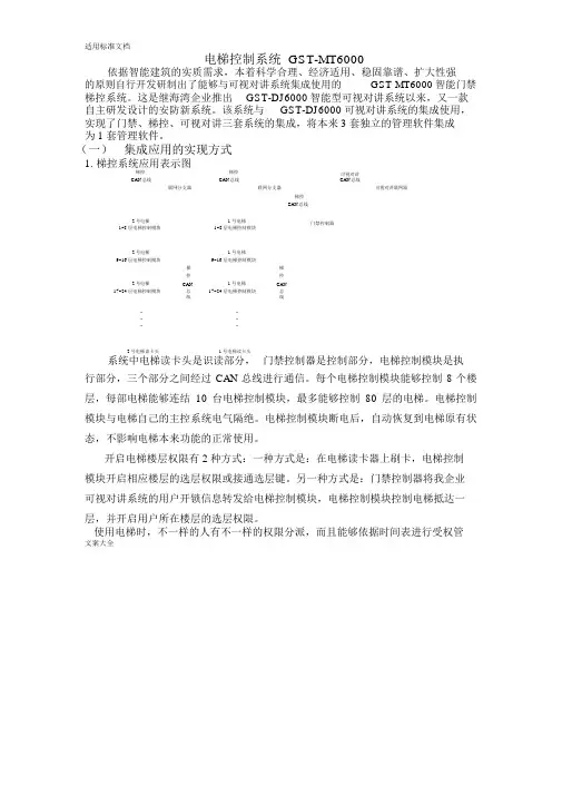 梯控系统全面说明书