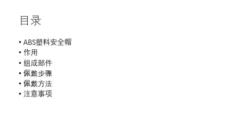 安全培训安全帽的使用方法ppt课件