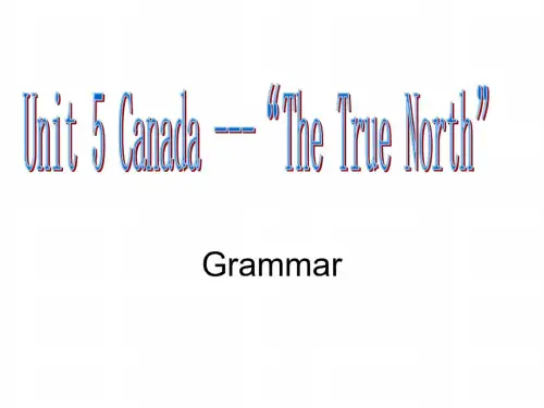 高二英语canada-the-true-north课件1