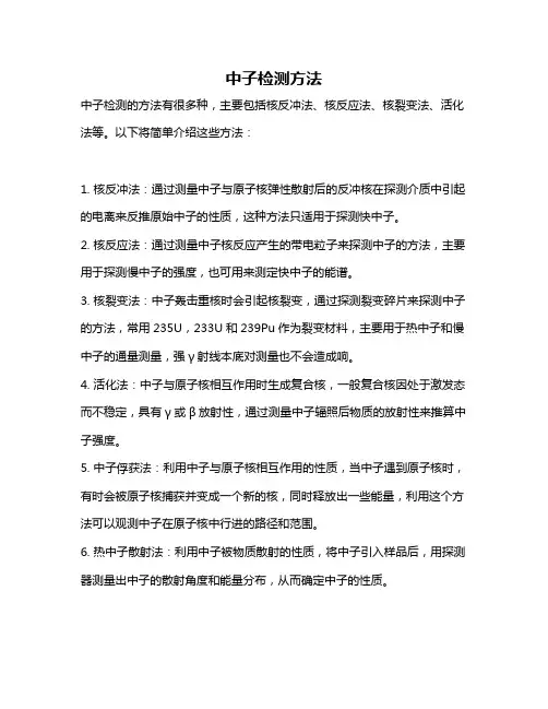 中子检测方法